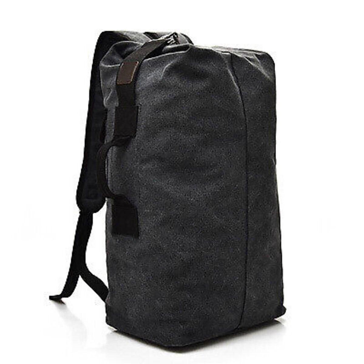 Large Capacity Travel Backpack for Men Outdoor Sports Bag Canvas Rucksack - Black-Big V528-BACKPACK-BLACK-BIG-296578