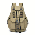 Unisex Retro Rucksack Large Capacity Travel Bag Leisure Backpack Schoolbag - Khaki V528-BACKPACK-KHAKI-871102