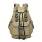 Unisex Retro Rucksack Large Capacity Travel Bag Leisure Backpack Schoolbag - Khaki V528-BACKPACK-KHAKI-871102