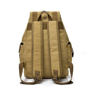Unisex Retro Rucksack Large Capacity Travel Bag Leisure Backpack Schoolbag - Khaki V528-BACKPACK-KHAKI-871102