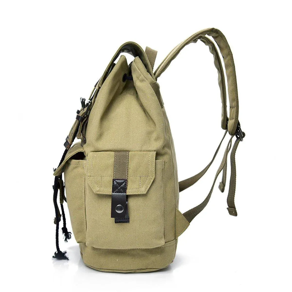Unisex Retro Rucksack Large Capacity Travel Bag Leisure Backpack Schoolbag - Khaki V528-BACKPACK-KHAKI-871102