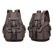 Unisex Retro Rucksack Large Capacity Travel Bag Leisure Backpack Schoolbag - Khaki V528-BACKPACK-KHAKI-871102