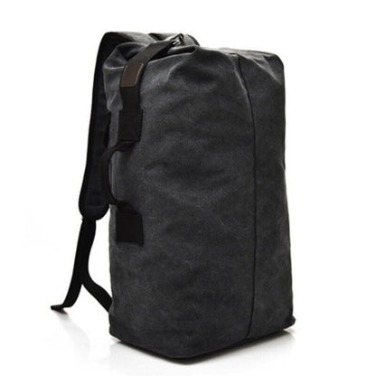 Large Capacity Travel Backpack for Men Outdoor Sports Bag Canvas Rucksack - Khaki-Small V528-BACKPACK-KHAKI-SMALL-410713