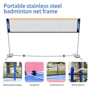 Portable Outdoor Badminton Net Set Easy Setup Adjustable Height Sports Equipment - 3.1M