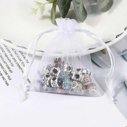 50PCS Organza Bag Sheer Bags Jewellery Wedding Candy Packaging Sheer Bags 10*15 cm - Black/50PCS V528-BAG-10-15-50PCSBLACK-558781