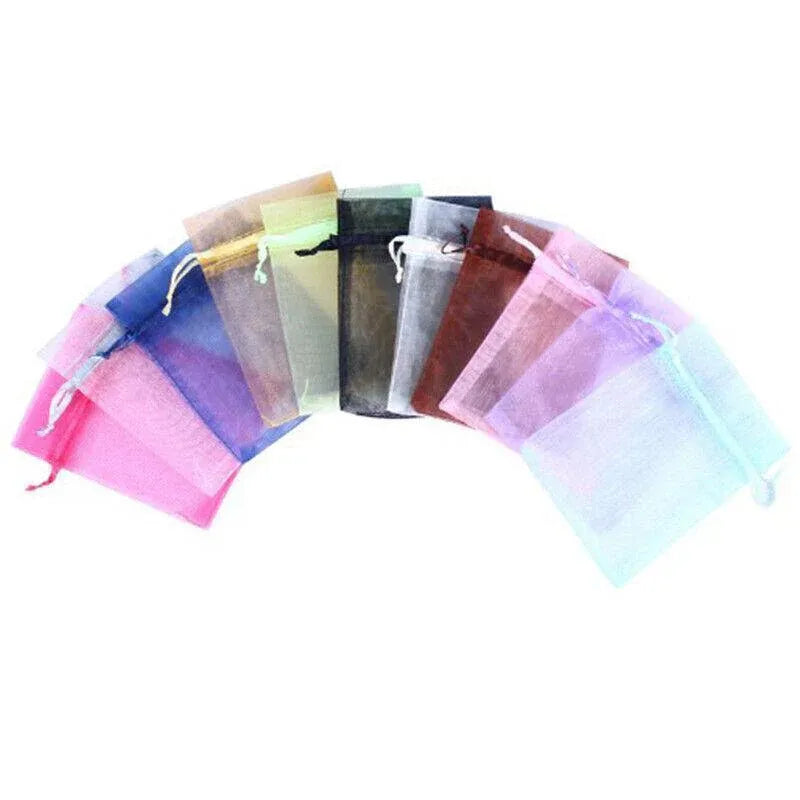 50PCS Organza Bag Sheer Bags Jewellery Wedding Candy Packaging Sheer Bags 10*15 cm - Grey/50PCS V528-BAG-10-15-50PCSGREY-889816