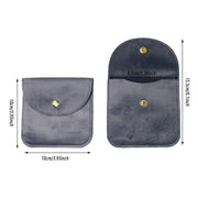 10pcs Velvet Jewelry Pouch Button Closure Thick Soft Ring Necklace Storage Bag - Black V528-BAG-10PCS-BLACK-568077