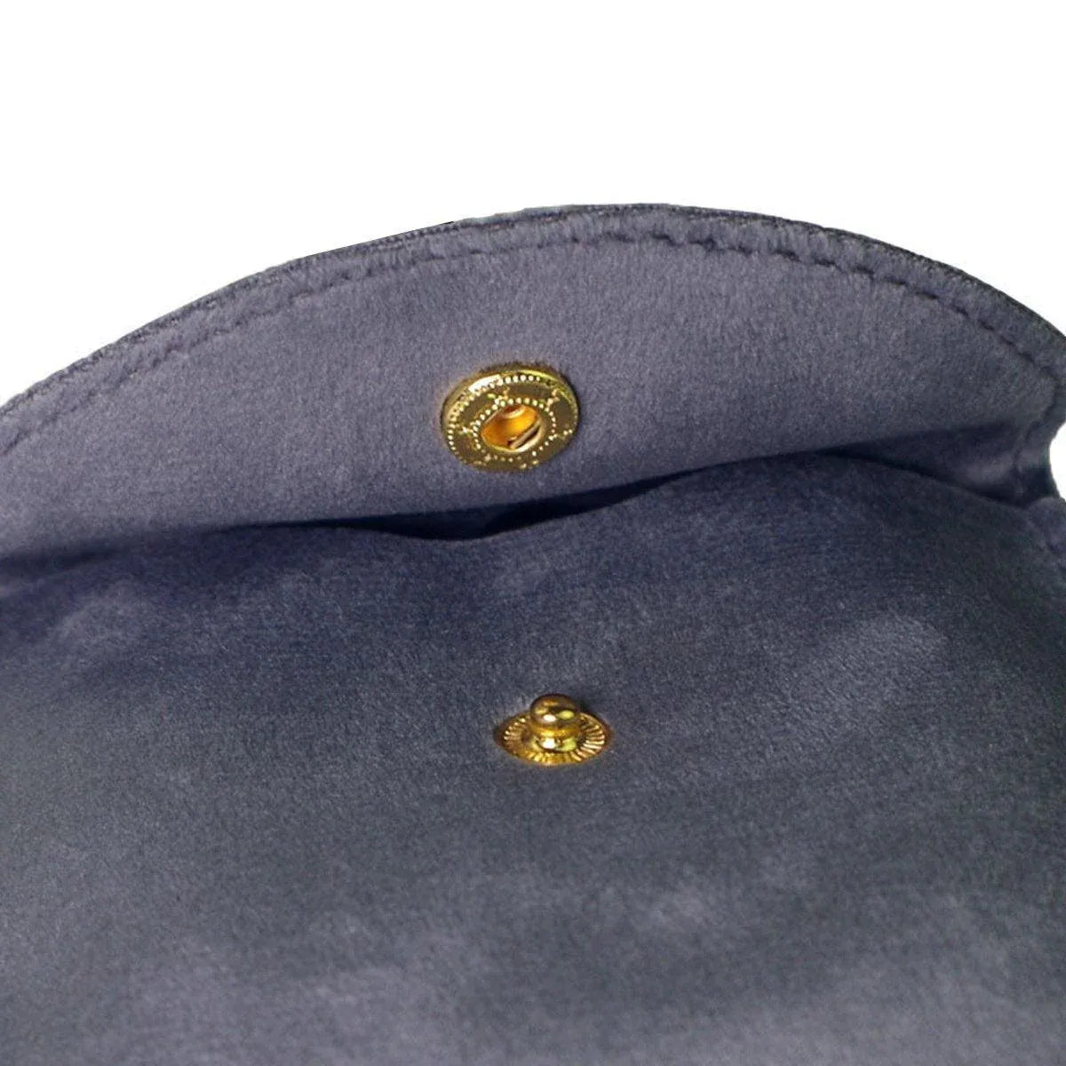 10pcs Velvet Jewelry Pouch Button Closure Thick Soft Ring Necklace Storage Bag - Grey V528-BAG-10PCS-GREY-275811