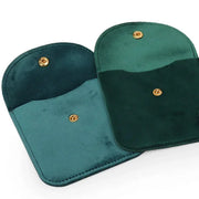 10pcs Velvet Jewelry Pouch Button Closure Thick Soft Ring Necklace Storage Bag - Grey V528-BAG-10PCS-GREY-275811