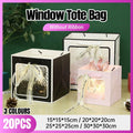 20PCS Open Window for Flower Doll Wedding Gift Transparent Square Packaging Bag - Black 30-30-30cm V528-BAG-20PCS-BLACK-30-30-30-217663