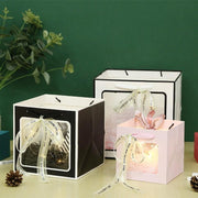 20PCS Open Window for Flower Doll Wedding Gift Transparent Square Packaging Bag - Black 30-30-30cm V528-BAG-20PCS-BLACK-30-30-30-217663