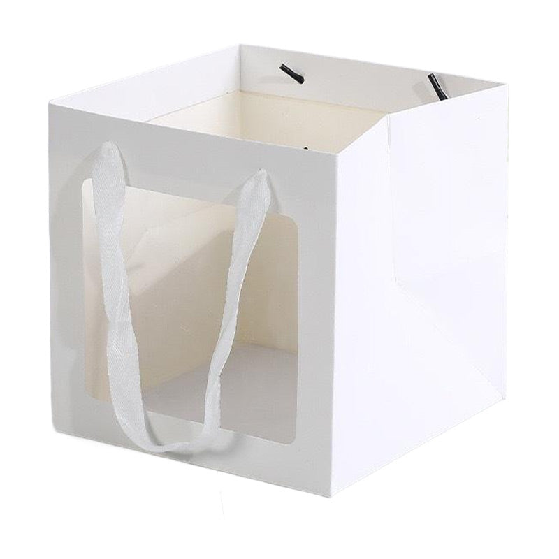20PCS Open Window for Flower Doll Wedding Gift Transparent Square Packaging Bag - Black 30-30-30cm V528-BAG-20PCS-BLACK-30-30-30-217663