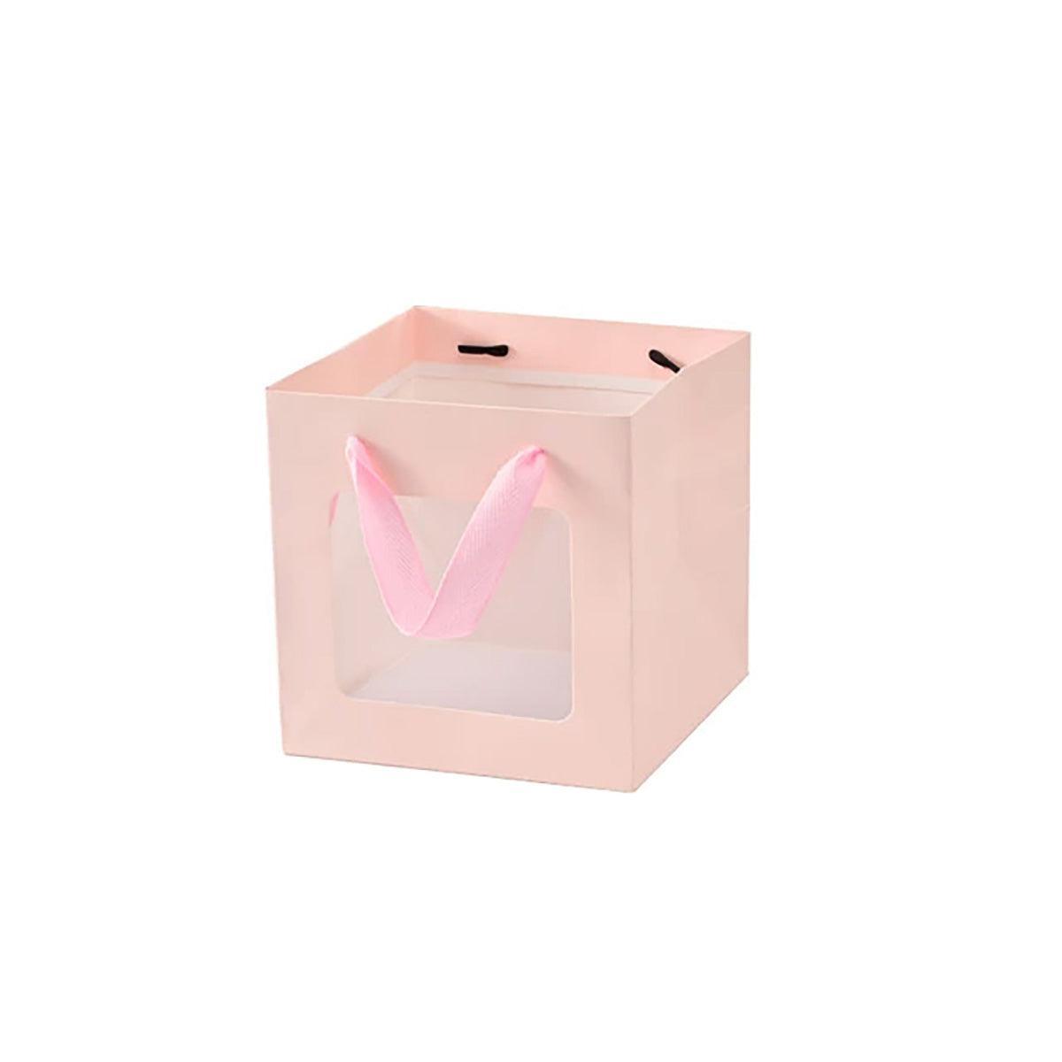 20PCS Open Window for Flower Doll Wedding Gift Transparent Square Packaging Bag - Black 30-30-30cm V528-BAG-20PCS-BLACK-30-30-30-217663