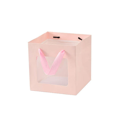 20PCS Open Window for Flower Doll Wedding Gift Transparent Square Packaging Bag - Black 30-30-30cm V528-BAG-20PCS-BLACK-30-30-30-217663