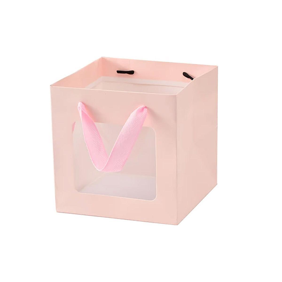 20PCS Open Window for Flower Doll Wedding Gift Transparent Square Packaging Bag - Black 30-30-30cm V528-BAG-20PCS-BLACK-30-30-30-217663
