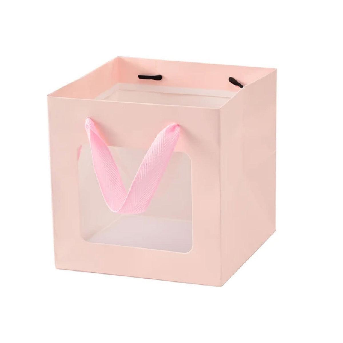 20PCS Open Window for Flower Doll Wedding Gift Transparent Square Packaging Bag - Black 30-30-30cm V528-BAG-20PCS-BLACK-30-30-30-217663