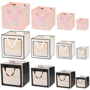 20PCS Open Window for Flower Doll Wedding Gift Transparent Square Packaging Bag - Pink 15-15-15cm V528-BAG-20PCS-PINK-15-15-15-194582