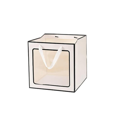 20PCS Open Window for Flower Doll Wedding Gift Transparent Square Packaging Bag - Pink 15-15-15cm V528-BAG-20PCS-PINK-15-15-15-194582