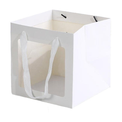 20PCS Open Window for Flower Doll Wedding Gift Transparent Square Packaging Bag - Pink 15-15-15cm V528-BAG-20PCS-PINK-15-15-15-194582