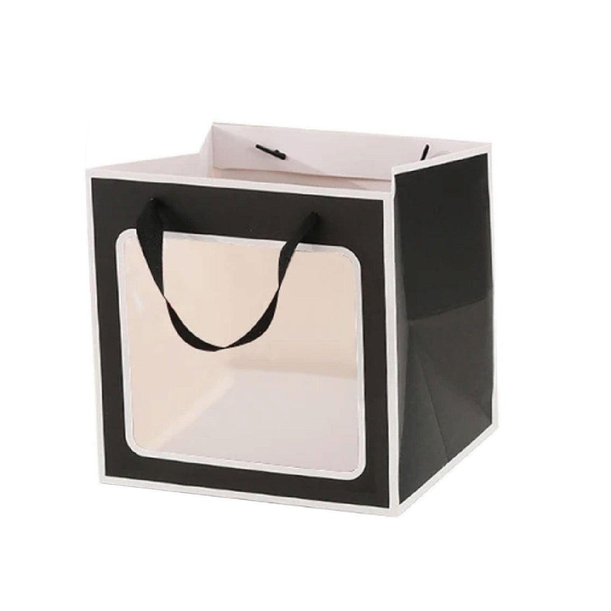 20PCS Open Window for Flower Doll Wedding Gift Transparent Square Packaging Bag - White 15-15-15cm V528-BAG-20PCS-WHITE-15-15-15-647852