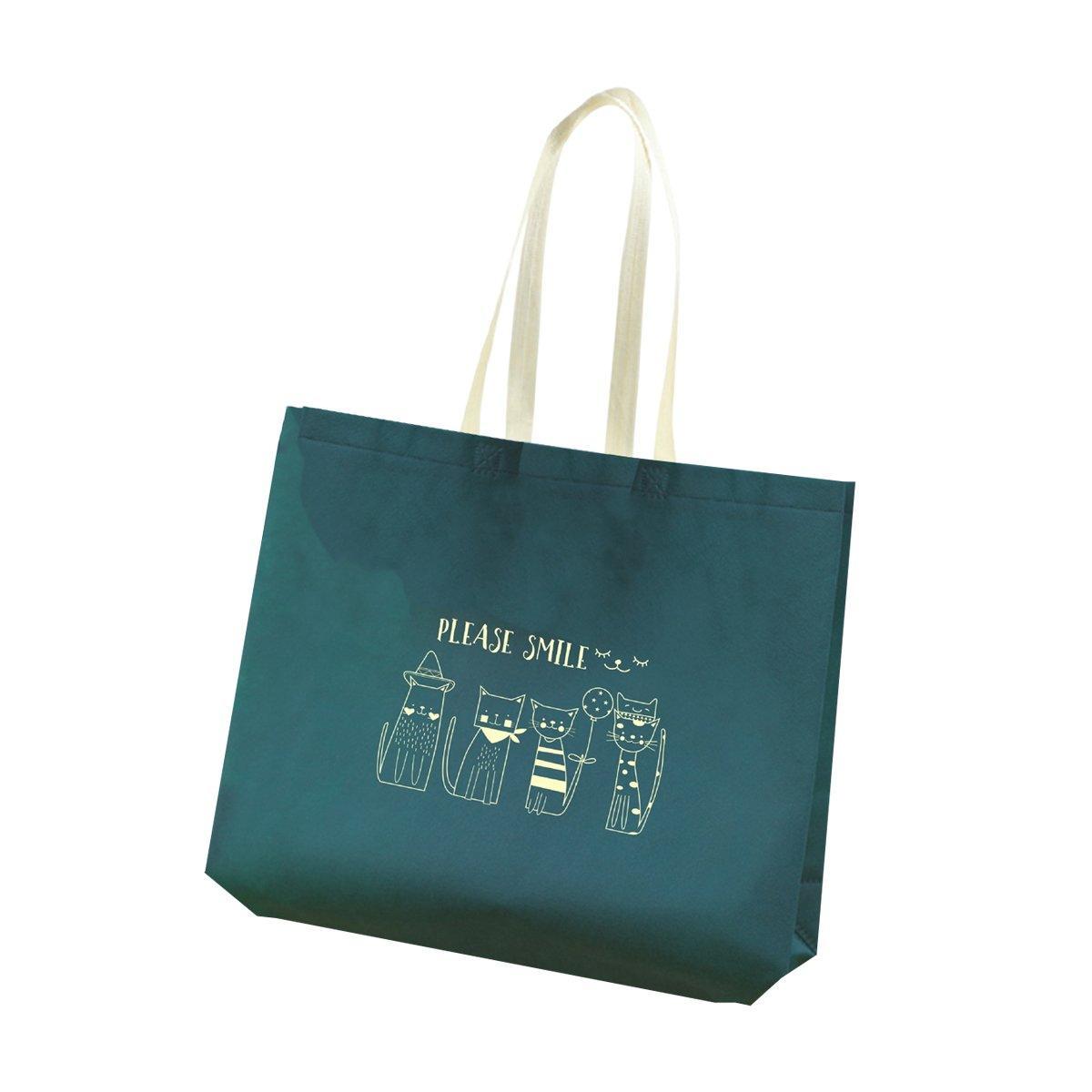 25PCS Fashionable Non-Woven Fabric Tote Eco Friendly Bag Reusable Shopping Bag - Smile 35*45*12cm V528-BAG-35-45-12-25PCS-XL-125420