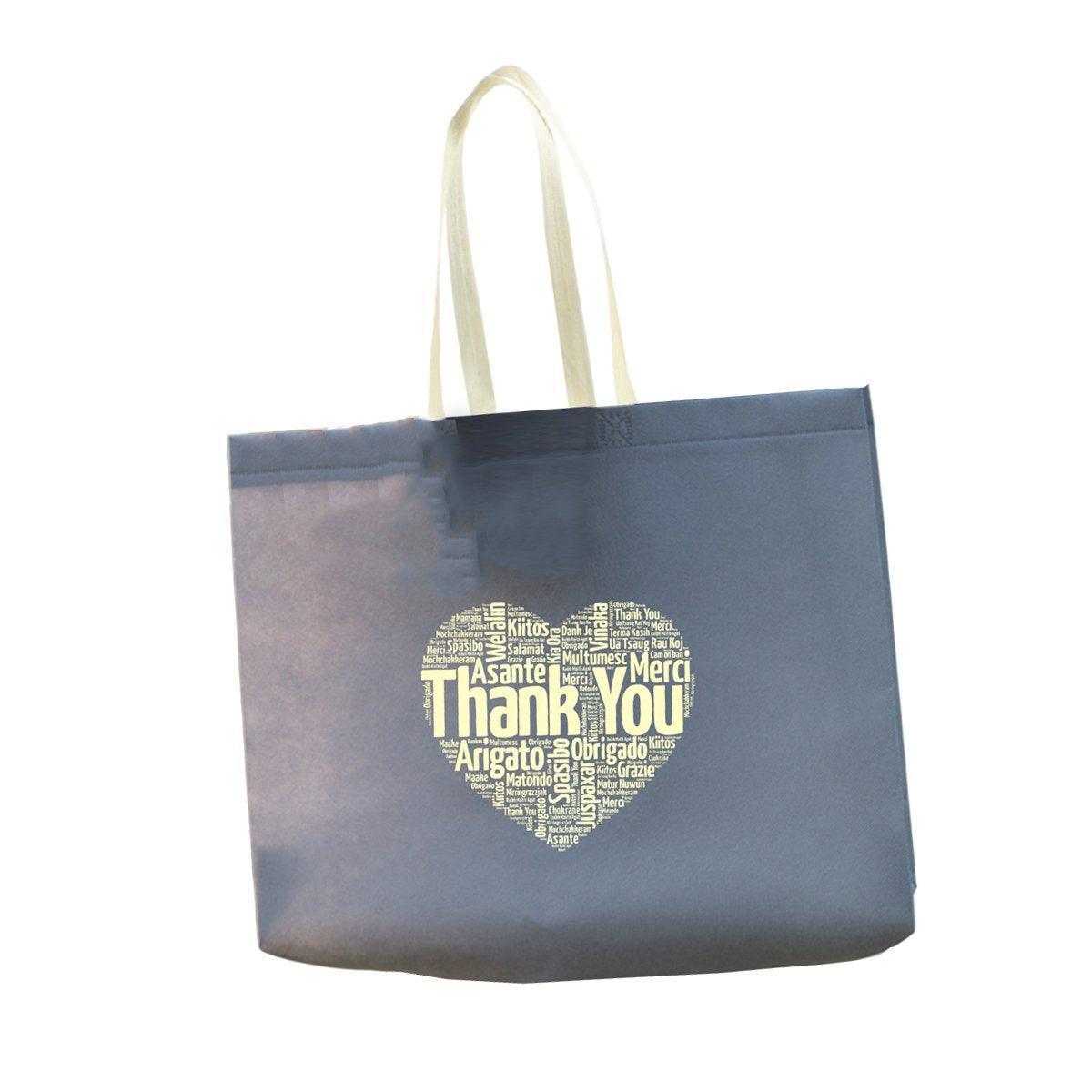 25PCS Fashionable Non-Woven Fabric Tote Eco Friendly Bag Reusable Shopping Bag - Smile 35*45*12cm V528-BAG-35-45-12-25PCS-XL-125420