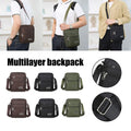Mens Crossbody Shoulder Bag Travel Messenger Bag Casual Handbag for Boys and Men - Black-4 zippers V528-BAG-4-ZIPPERS-BLACK-767129