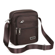 Mens Crossbody Shoulder Bag Travel Messenger Bag Casual Handbag for Boys and Men - Black-4 zippers V528-BAG-4-ZIPPERS-BLACK-767129