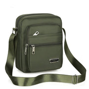 Mens Crossbody Shoulder Bag Travel Messenger Bag Casual Handbag for Boys and Men - Black-4 zippers V528-BAG-4-ZIPPERS-BLACK-767129