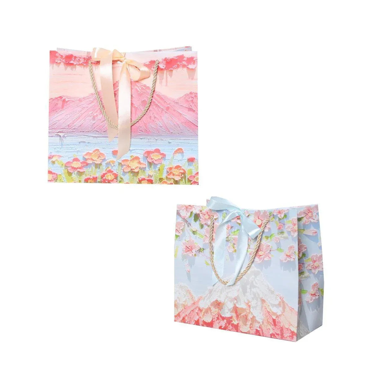 50PCS Cloud Mountain Petals Cream Wind Stereo Oil Painting Paper for Gift Wrapping - B V528-BAG-50PCS-B-765241