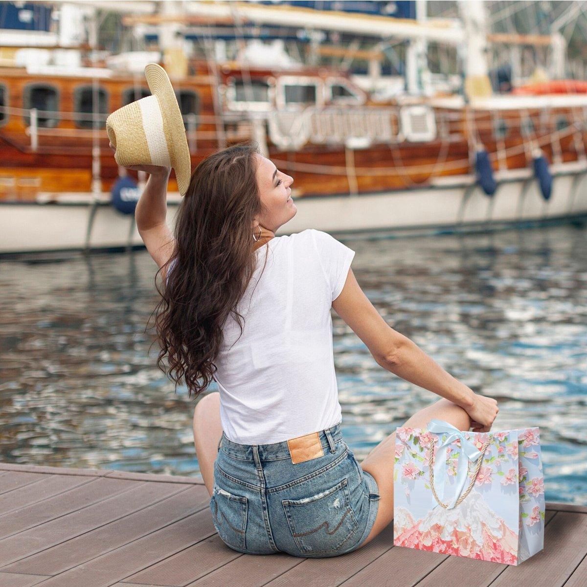 50PCS Cloud Mountain Petals Cream Wind Stereo Oil Painting Paper for Gift Wrapping - B V528-BAG-50PCS-B-765241