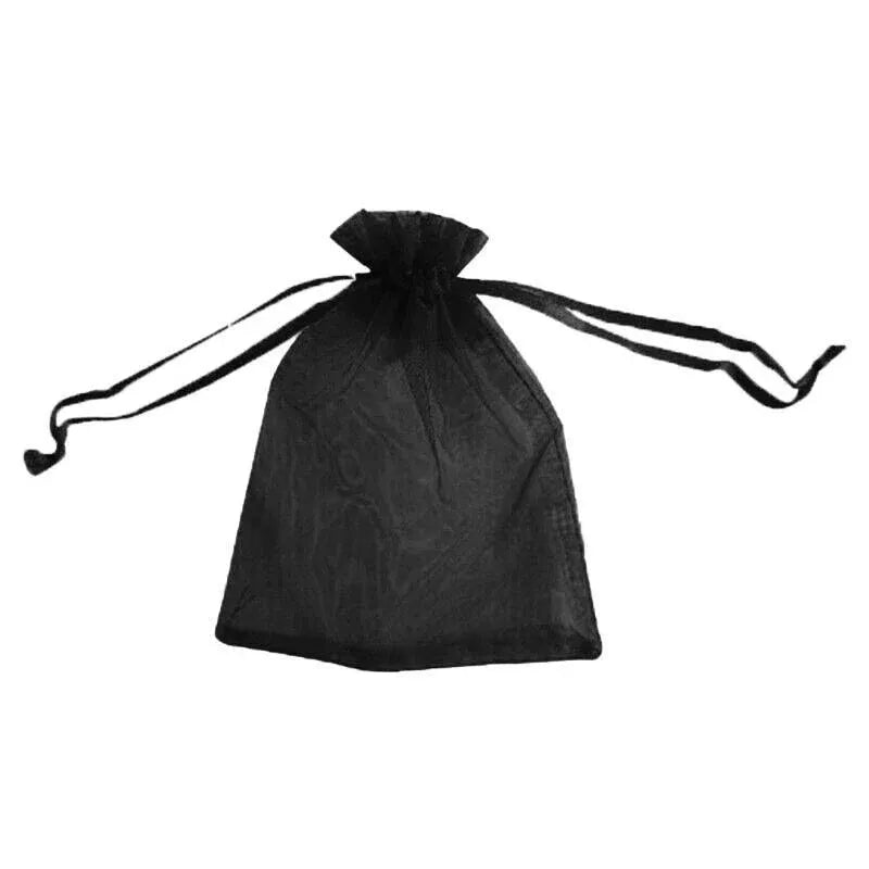 50 pcs Organza Bag Sheer Bags Jewellery Wedding Candy Packaging Sheer Bags 7*9 cm - Black/50PCS V528-BAG-7-9-50PCSBLACK-54425253