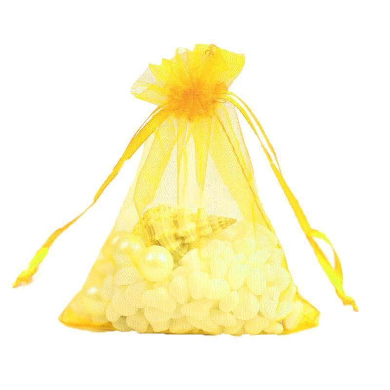 50 pcs Organza Bag Sheer Bags Jewellery Wedding Candy Packaging Sheer Bags 7*9 cm - Gold/50PCS V528-BAG-7-9-50PCSGOLD-742156