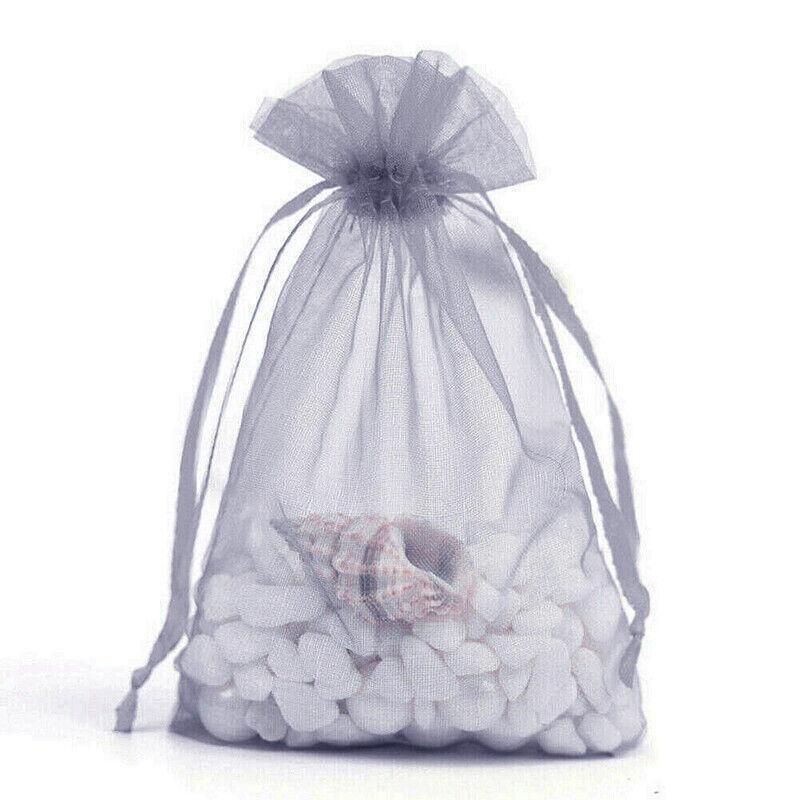 50 pcs Organza Bag Sheer Bags Jewellery Wedding Candy Packaging Sheer Bags 7*9 cm - Grey/50PCS V528-BAG-7-9-50PCSGREY-419244