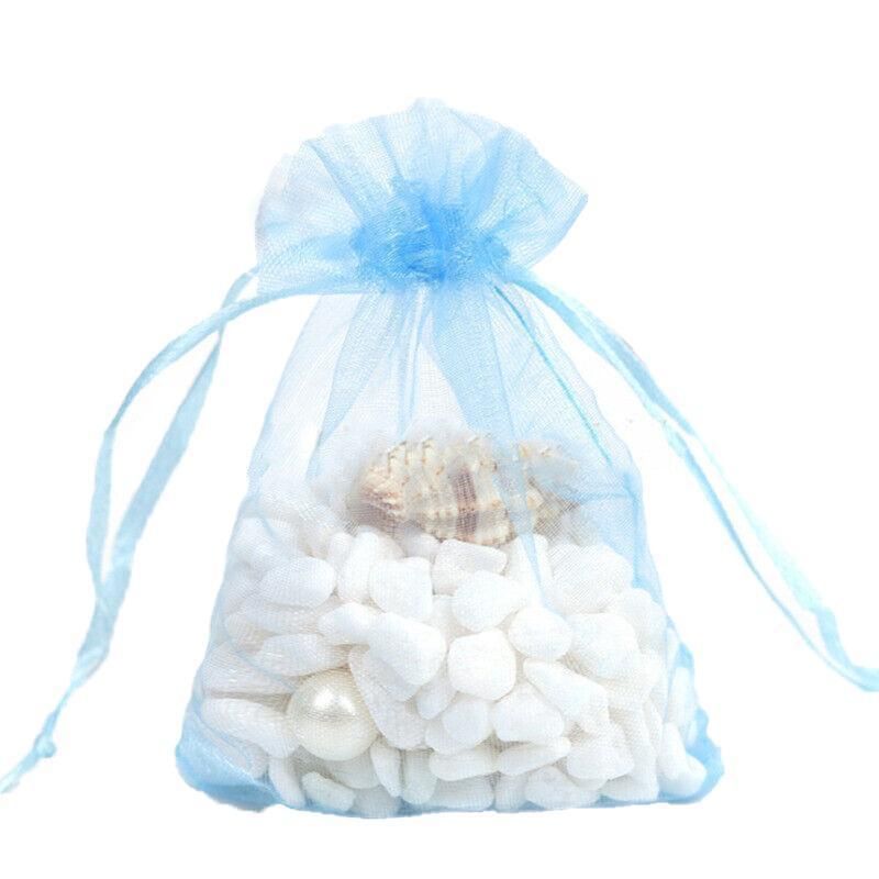 50 pcs Organza Bag Sheer Bags Jewellery Wedding Candy Packaging Sheer Bags 7*9 cm - Light Blue/50PCS V528-BAG-7-9-50PCSLIGHTBLUE-493094