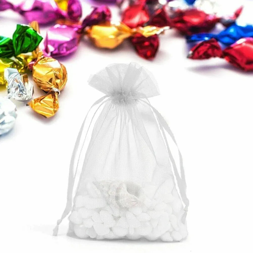 50 pcs Organza Bag Sheer Bags Jewellery Wedding Candy Packaging Sheer Bags 7*9 cm - Light Blue/50PCS V528-BAG-7-9-50PCSLIGHTBLUE-493094