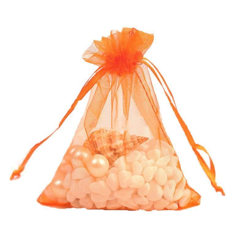 50 pcs Organza Bag Sheer Bags Jewellery Wedding Candy Packaging Sheer Bags 7*9 cm - Orange/50PCS V528-BAG-7-9-50PCSORANGE-755150