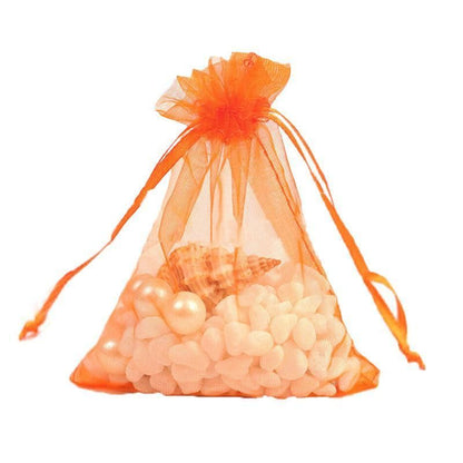 50 pcs Organza Bag Sheer Bags Jewellery Wedding Candy Packaging Sheer Bags 7*9 cm - Orange/50PCS V528-BAG-7-9-50PCSORANGE-755150