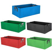 8pcs Felt Rectangular Planting Bags Vegetable Grow Bags Non-Woven Flower Pots - Blue 8pcs-60x30x20 V528-BAG-8PCS-60-30-20-BLUE-329875