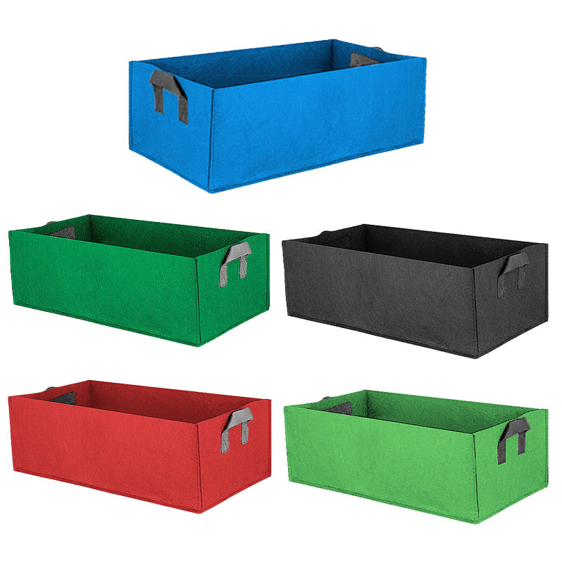 8pcs Felt Rectangular Planting Bags Vegetable Grow Bags Non-Woven Flower Pots - Blue 8pcs-60x30x20 V528-BAG-8PCS-60-30-20-BLUE-329875