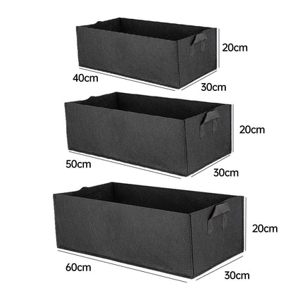 8pcs Felt Rectangular Planting Bags Vegetable Grow Bags Non-Woven Flower Pots - Blue 8pcs-60x30x20 V528-BAG-8PCS-60-30-20-BLUE-329875