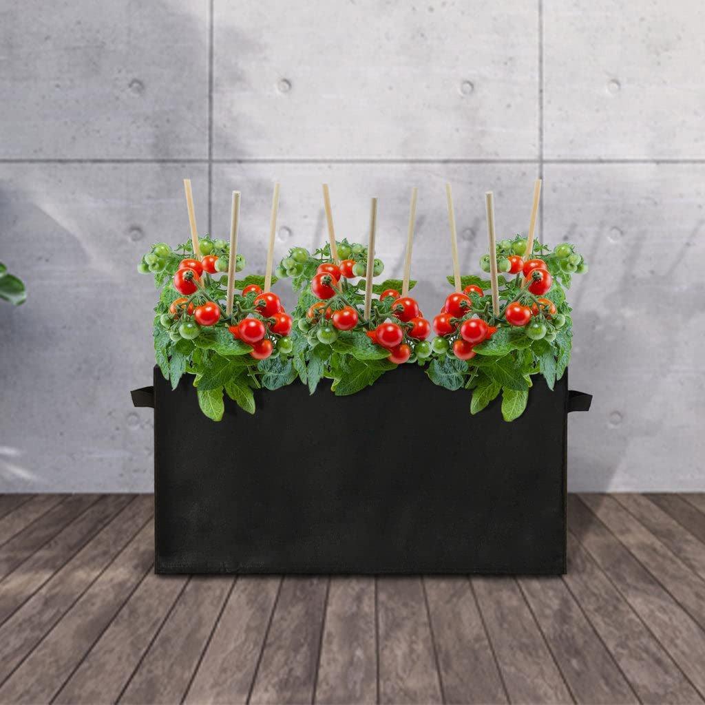 8pcs Felt Rectangular Planting Bags Vegetable Grow Bags Non-Woven Flower Pots - Blue 8pcs-60x30x20 V528-BAG-8PCS-60-30-20-BLUE-329875