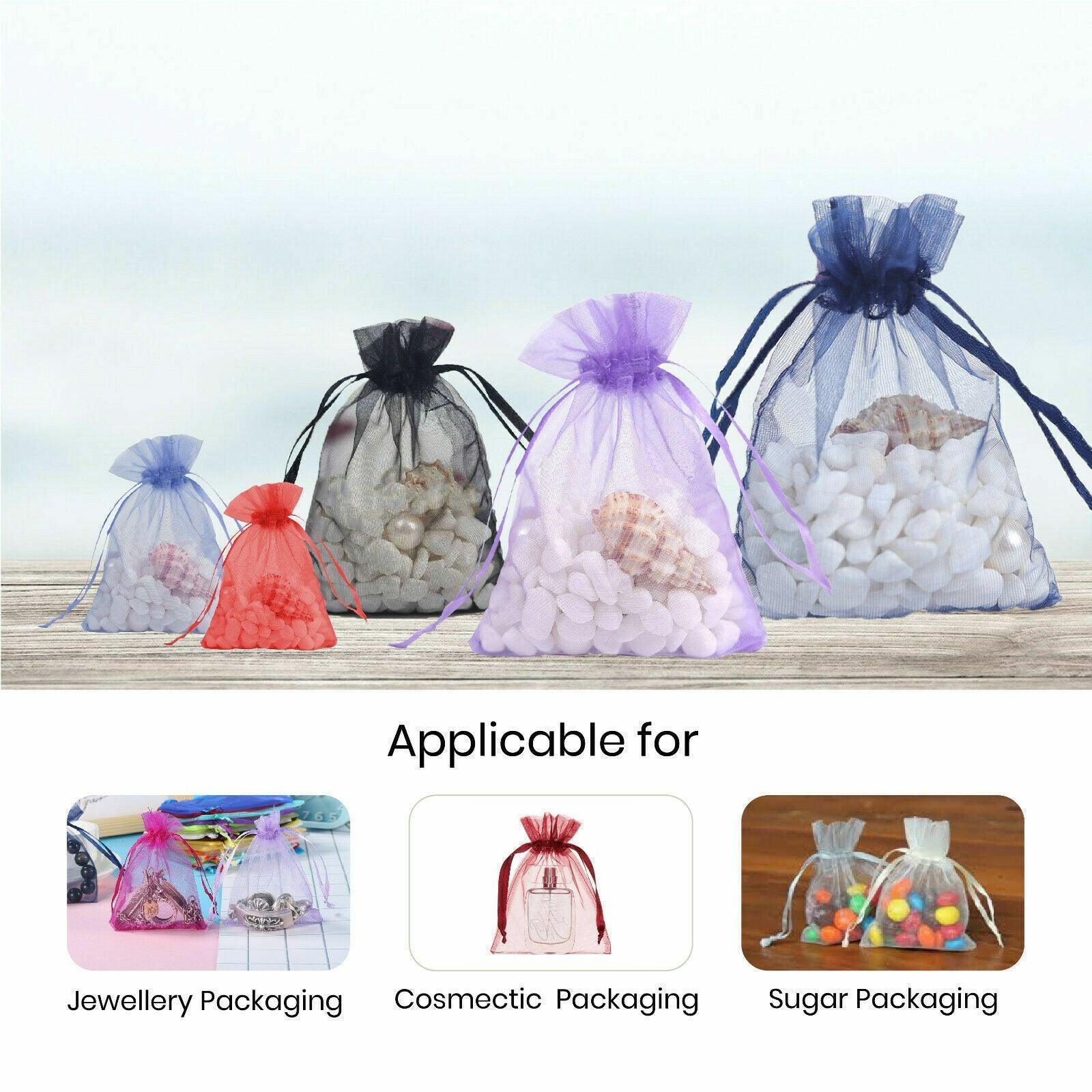 50PCS Organza Bag Sheer Bags Jewellery Wedding Candy Packaging Sheer Bags 9*12 cm - Yellow/50PCS V528-BAG-9-12-50PCSYELLOW-135912