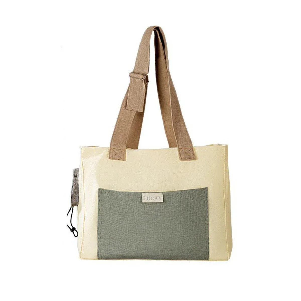 Portable Breathable Adjustable Crossbody Pet Carrier Bag Large Capacity for Pet - Beige V528-BAG-BEIGE-944106