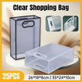 25pcs Transparent PVC Handbag for Wedding Festival Candy Gift Packaging Bag - Black-26*18*8cm V528-BAG-BLACK-26-18-8-25PCS-497451
