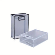 25pcs Transparent PVC Handbag for Wedding Festival Candy Gift Packaging Bag - Black-26*18*8cm V528-BAG-BLACK-26-18-8-25PCS-497451