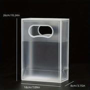25pcs Transparent PVC Handbag for Wedding Festival Candy Gift Packaging Bag - Black-26*18*8cm V528-BAG-BLACK-26-18-8-25PCS-497451