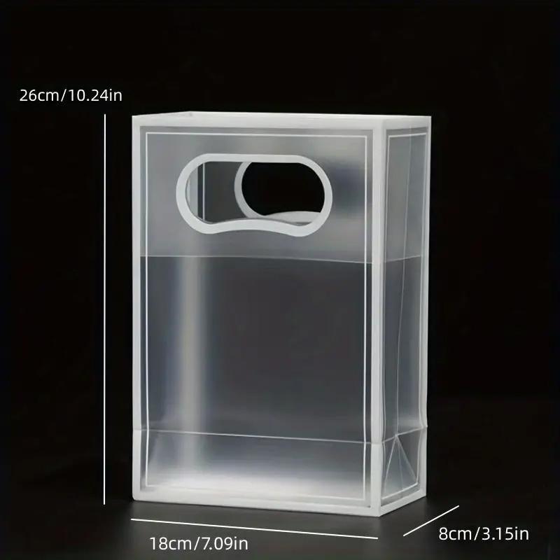 25pcs Transparent PVC Handbag for Wedding Festival Candy Gift Packaging Bag - Black-26*18*8cm V528-BAG-BLACK-26-18-8-25PCS-497451