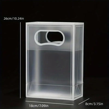 25pcs Transparent PVC Handbag for Wedding Festival Candy Gift Packaging Bag - Black-26*18*8cm V528-BAG-BLACK-26-18-8-25PCS-497451