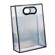 25pcs Transparent PVC Handbag for Wedding Festival Candy Gift Packaging Bag - Black-26*18*8cm V528-BAG-BLACK-26-18-8-25PCS-497451